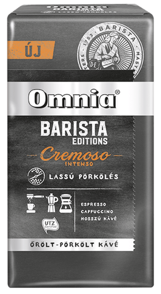 omnia ground roasted coffee cremoso front