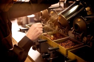beans roasting