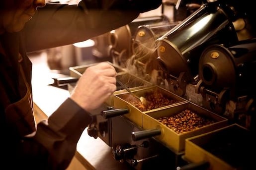 beans roasting