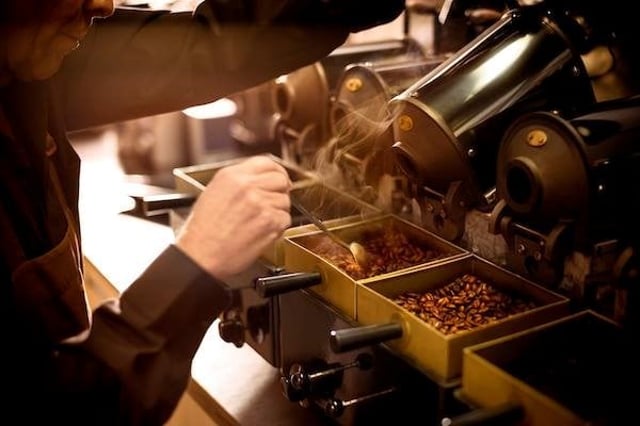 beans roasting